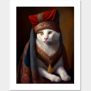 Royal Portrait of a Turkish Van Cat Posters and Art